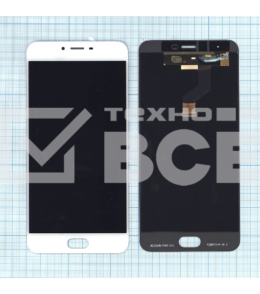 Дисплей для Meizu M3X, белый