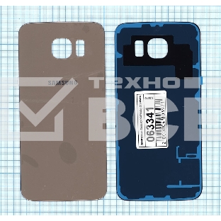 Задняя крышка для Samsung G920F Galaxy S6 золотая