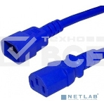 Кабель питания Hyperline PWC-IEC13-IEC14-1.8-BL монитор-компьютер IEC 320 C13 - IEC 320 C14 (3x0.75), 10A, прямая вилка, 1.8 м, цвет синий, фото3