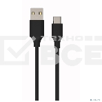 Кабель Bion USB 2.0 AM to Type-C cable (AM/CM), 1 м, черный. 3A (36W) BXP-CCP-USB2-AMCM-6-1M, фото 1