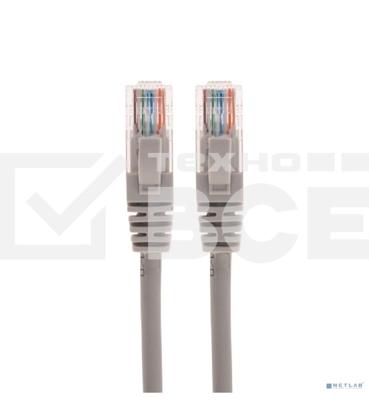 Патч-корд U/UTP REXANT категория 6, RJ45-RJ45, неэкранированный, 26AWG, LSZH, серый, 1 м