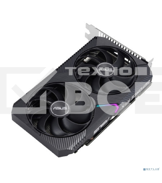 Видеокарта Asus NVIDIA GeForce RTX 3050 8192Mb DUAL-RTX3050-O8G-V2 PCI-E 4.0 128 GDDR6 1822/14000 HDMIx1 DPx3 HDCP Ret