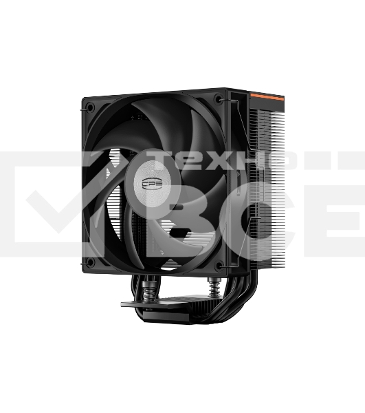 Кулер для процессора PCCooler RT400 Digital BK (230W, 4-pin PWM, LED temp., 152mm, Al/Cu, 4x6mm, 1x120mm, 73.32CFM, 34.9dBA, 2200RPM, S: 1851/1700/1200/115X, AM5/AM4, black)