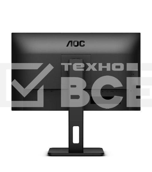 Монитор 27' AOC Q27P3CV IPS 2560x1440, 75 Гц, 4 мс, 16:9, 350 кд/м², 2xHDMI 1.4, DisplayPort 1.2, USB-концентратор (4x USB 3.0), 2.5 Gigabit Ethernet, встроенные динамики, черный