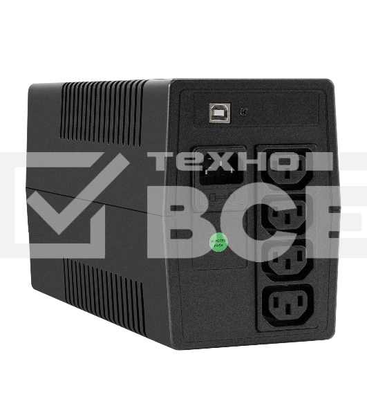 Источник бесперебойного питания ExeGate Power NB-650.LED.AVR.4C13.USB (650VA/390W, LED, AVR, 4*C13, USB, батарея 12V 7Ah, черный)