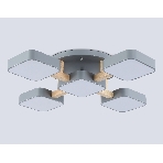 Светильник Ambrella light FL4882/5 GR/WD серый/дерево 90W 3000-6000K 675*675*110 (без ПДУ), фото5