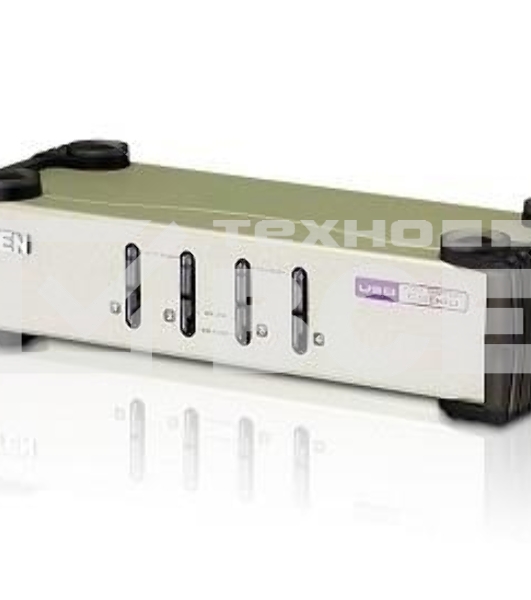 Переключатель ATEN CS84U(-AT) 4-портовый KVM-переключатель {1 user(HDB15(SVGA Female)+KBD(PS/2)+MOUSE(PS/2), KVM-порты: SPHD18(Female). В комплекте: кабели KVM (2L-5201P)-4шт. Не требует внешнего питания}