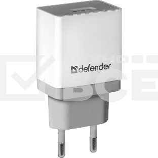Сетевой адаптер Defender 1xUSB, 5V/2.1А , белый (UPA-21) (83571)