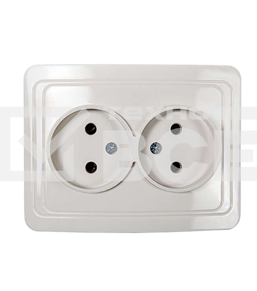 Розетка 2-м CLASSICO 2102 бел. ASD / IN HOME 4680005959914
