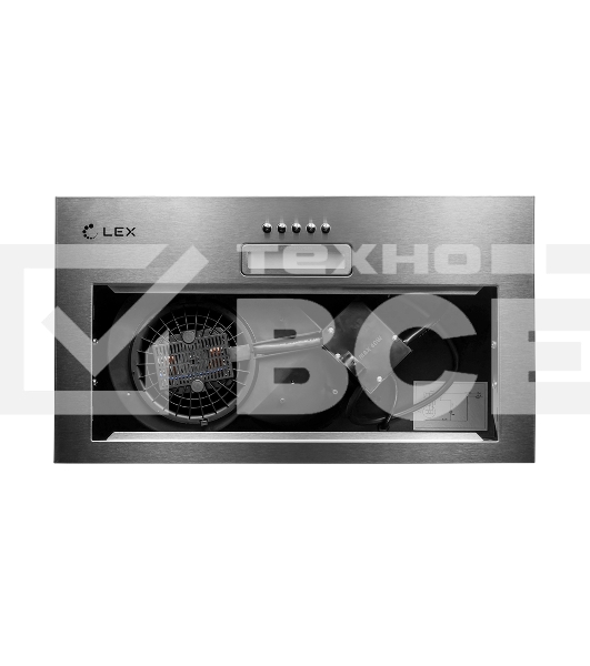 Вытяжка LEX GS BLOC LIGHT 600 INOX  29.1x13.8x50.6см, 46 дБ, 80Вт, 500 м3/ч