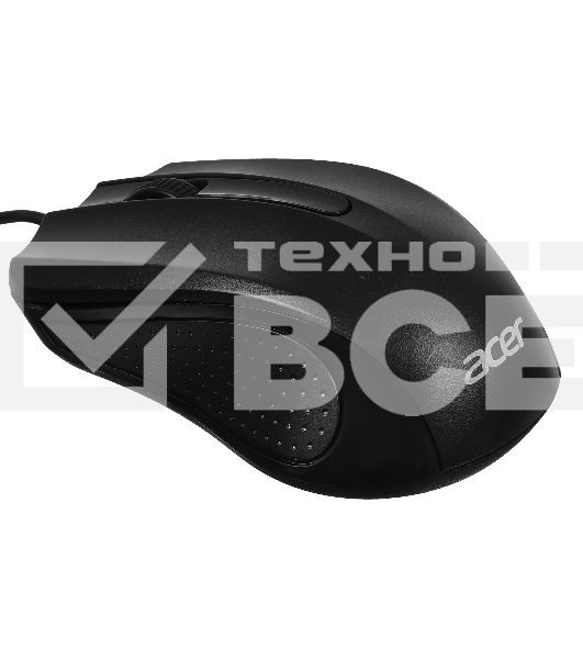 Мышь проводная Acer OMW010 черный, 1200 dpi, USB, кнопки - 3
