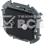 Розетка телевизионная TV/SAT 'звезда' антрацит, фото 1