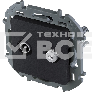 Розетка телевизионная TV/SAT 'звезда' антрацит