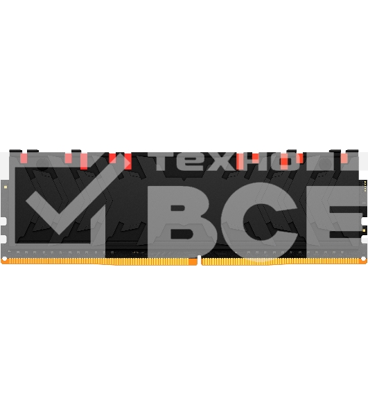 Оперативная память Kingston Fury Renegade, DDR4, 8GB (1x8GB), 3000MHz, CL15, с радиатором, RGB, чёрный