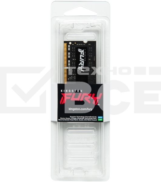 Оперативная память Kingston Fury Impact, DDR4, 8GB (1x8GB), 3200MHz, CL20, SO-DIMM
