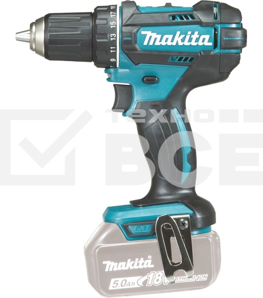 Дрель-шуруповерт Makita DDF482Z ак,{18В,Li-ion,БЗП-13мм,0-600\0-1900об\м,62\36Нм,1.7кг,кор,бок рук,б\акк и з\у}