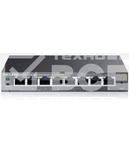 Коммутатор TP-LINK SMB TL-SG108PE Easy Smart гигабитный 8-портовый коммутатор с 4 портами PoE