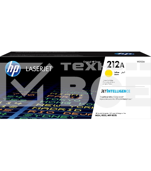 Картридж лазерный Cartridge HP 212A для CLJ Enterprise M554/M555/M578, желтый ( 4 500 стр.)