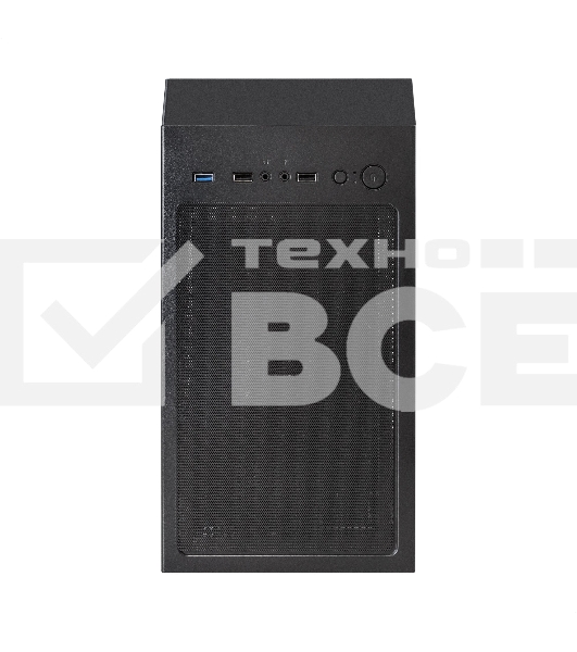 Компьютерный корпус Miditower ExeGate EVO-8243-EVO800 (ATX, БП EVO800RGB с вент. 12 см, 2*USB+1*USB3.0, черный, 3 вент. с RGB подсветкой, боковая панель - закаленное стекло)
