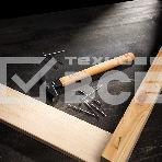 Молоток слесарный Denzel 300 г, кованый квадратный боек, буковая рукоятка, фото 1