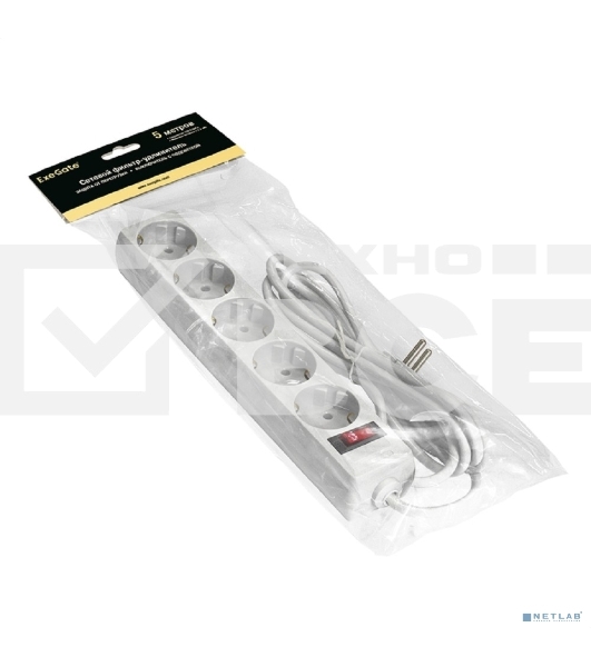 Сетевой фильтр ExeGate EX221190RUS SP-5-5W (5 розеток, 5 м, евровилка, белый)
