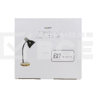 Светильник настольный СТАРТ CT84, E27, до 40Вт, 1,5м, черный