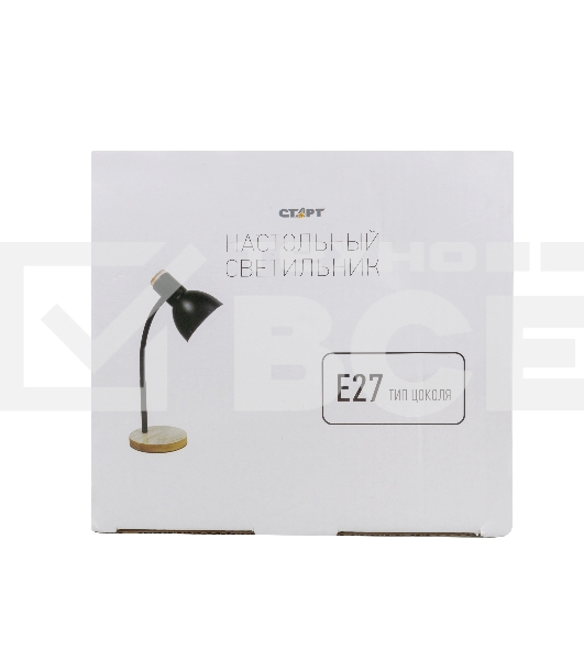 Светильник настольный СТАРТ CT84, E27, до 40Вт, 1,5м, черный