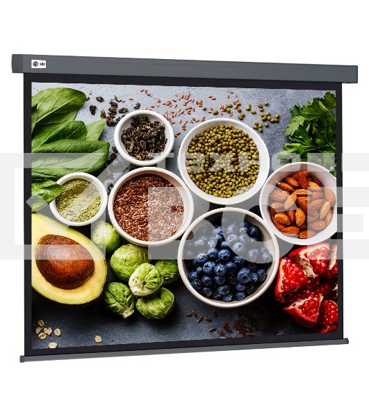 Экран Cactus 150x150см Wallscreen CS-PSW-150X150-SG 1:1 настенно-потолочный рулонный серый