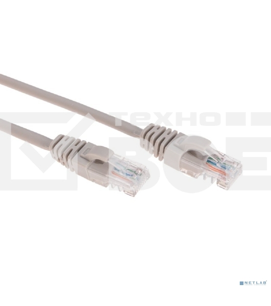 Патч-корд U/UTP REXANT категория 6, RJ45-RJ45, неэкранированный, 26AWG, LSZH, серый, 1 м