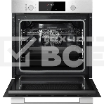Встраиваемый духовой шкаф Kuppersberg HF 609 BX, High-Tech, объем 80 л, 10 режимов работы, телескопические направляющие, цифровой таймер, 2 стекла в дверце, утапливаемые переключатели, энергоэффективность А, цвет черный/нержавеющая сталь, фото4