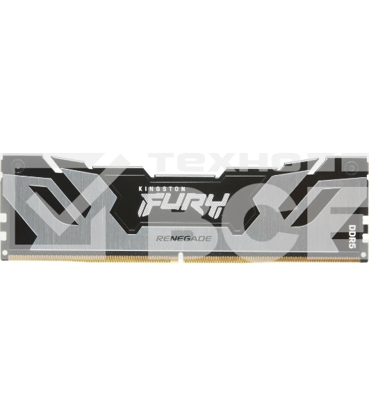 Оперативная память Kingston Fury Renegade, DDR5, 48GB (1x48GB), 6000MHz, CL32, DIMM, с радиатором, серебристый