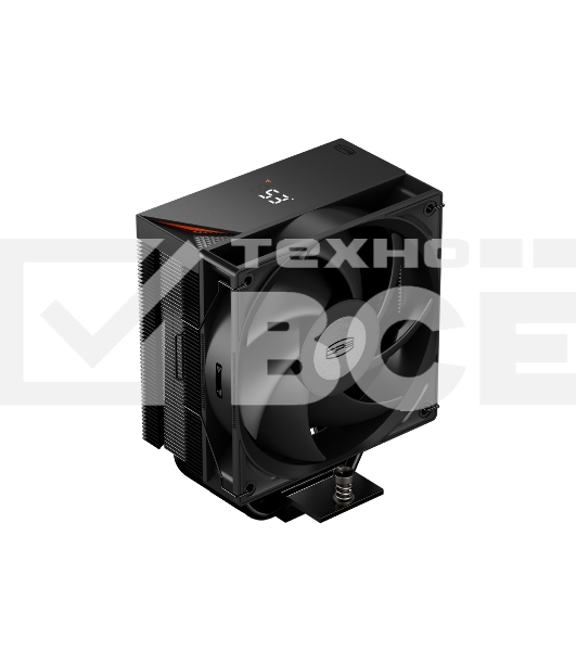 Кулер для процессора PCCooler RT400 Digital BK (230W, 4-pin PWM, LED temp., 152mm, Al/Cu, 4x6mm, 1x120mm, 73.32CFM, 34.9dBA, 2200RPM, S: 1851/1700/1200/115X, AM5/AM4, black)