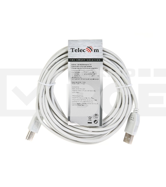 Кабель TELECOM USB2.0 A to B (5.0м)