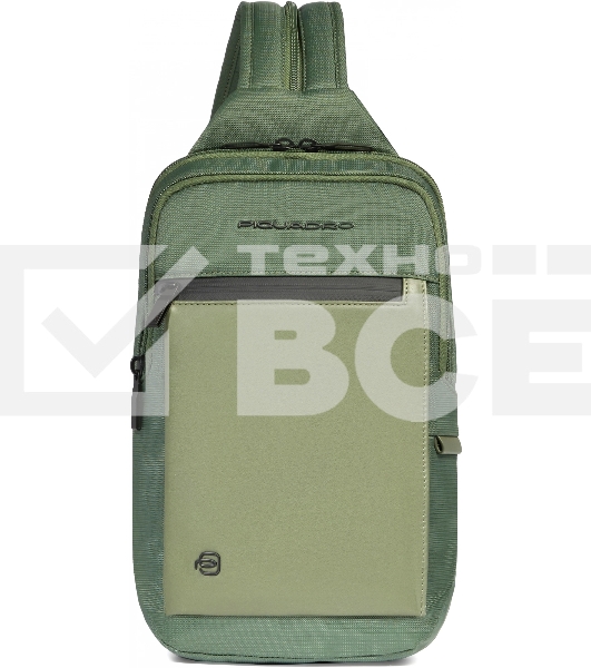 Рюкзак слинг мужской Piquadro Orion CA6625S136/VE хаки ткань/натур.кожа