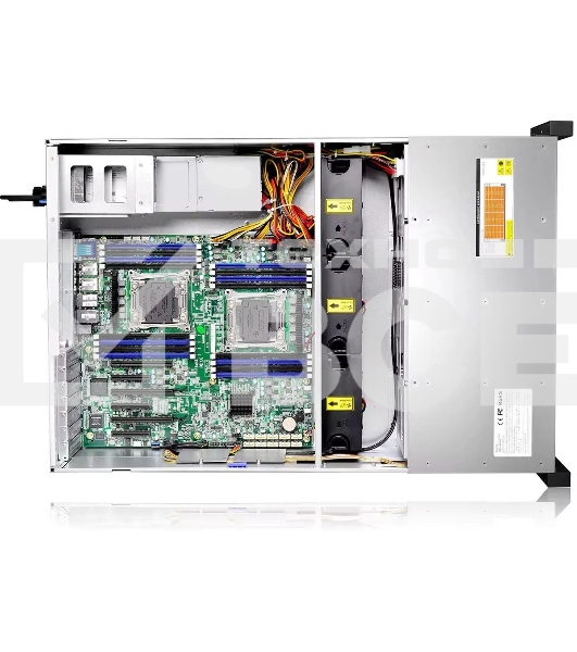 Серверный корпус Gooxi RMC4124-670-HSE-D 4U 24bay chassis,Expander backplane rear 2*2.5'SAS/SATA 1300W 1+1 EU power cables rail kit