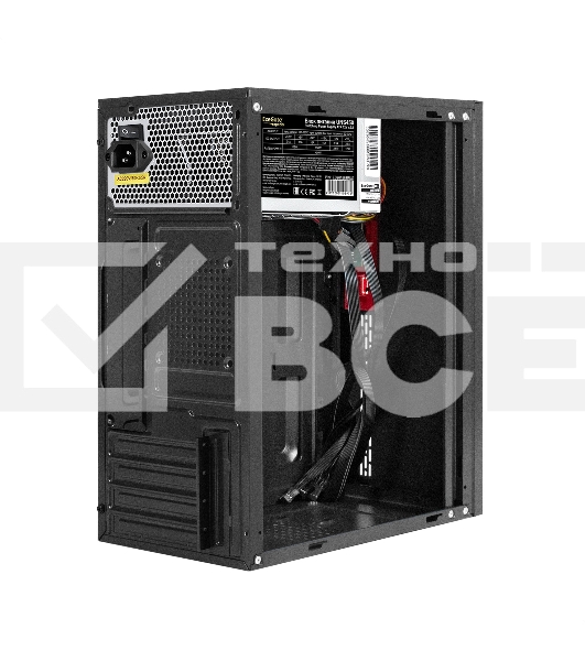 Компьютерный корпус Minitower ExeGate BAA-403-UNS450 (mATX, БП UNS450 с вент. 12см, 2*USB, HD Audio, черный)