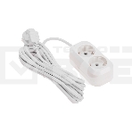 Удлинитель PROconnect 2 гнезда, 5 м, 3х0,75 мм², с/з, белый, фото 1