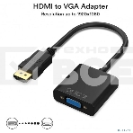 Адаптер KS-is KS-315B HDMI M в VGA F, черный, фото 1