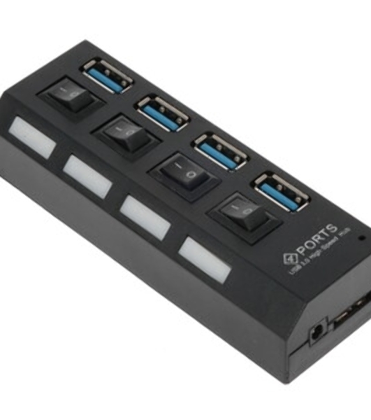 USB-концентратор Smartbuy SBHA-7304-W, USB 3.0, USB 4 порта, USB