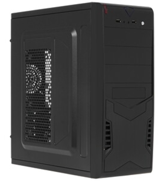 Компьютерный корпус Miditower ExeGate EX280387RUS CP-604 Black, ATX, (CP400W, 80мм), 2хUSB, Audio