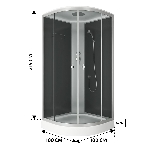 Душевая кабина BAU Dream Hit Black 100x100х215, прозрачное закаленное стекло, черная, фото7