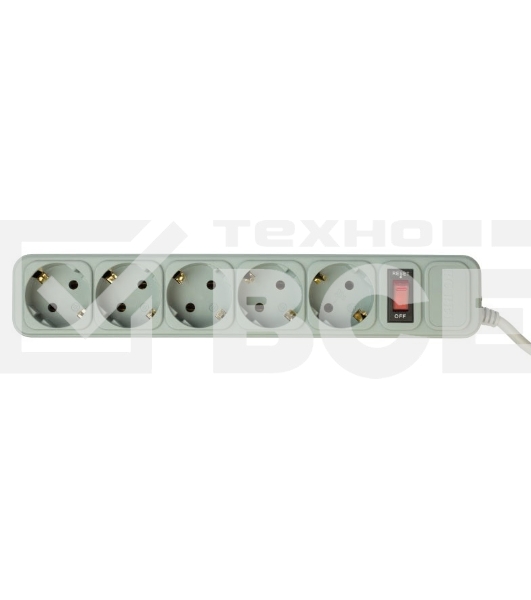 Сетевой фильтр PC Pet AP01006-E-GR 1.8м (5 розеток) серый