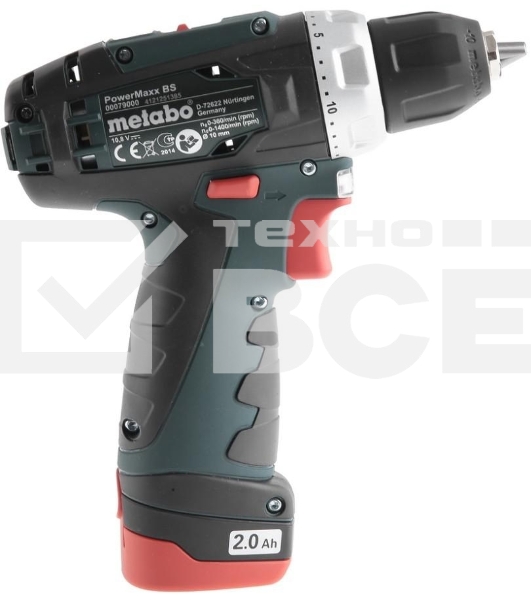 Дрель-шуруповерт Metabo PowerMaxx BS 600080500, Аккумуляторный, 12В, 2 АКБ