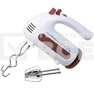 Миксер Viconte VC-351 Coral мощность 300 Вт крючки для замешивания теста, венчик для взбивания кнопка отсоединения насадок