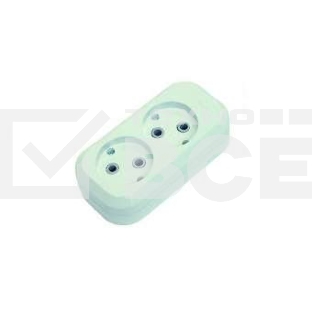 Колодка удлинителя 2 гнезда без заземления MAKEL MGP101