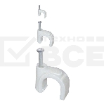 Скоба креп. прям. 12мм с гвозд. (уп.100шт) ИЭК USK21-12-100, фото 1