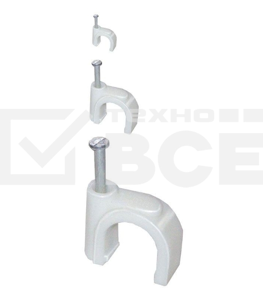 Скоба креп. прям. 12мм с гвозд. (уп.100шт) ИЭК USK21-12-100