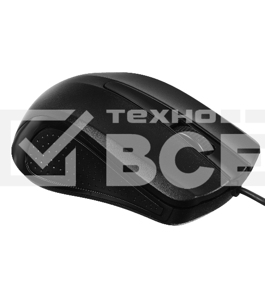 Мышь проводная Acer OMW010 черный, 1200 dpi, USB, кнопки - 3