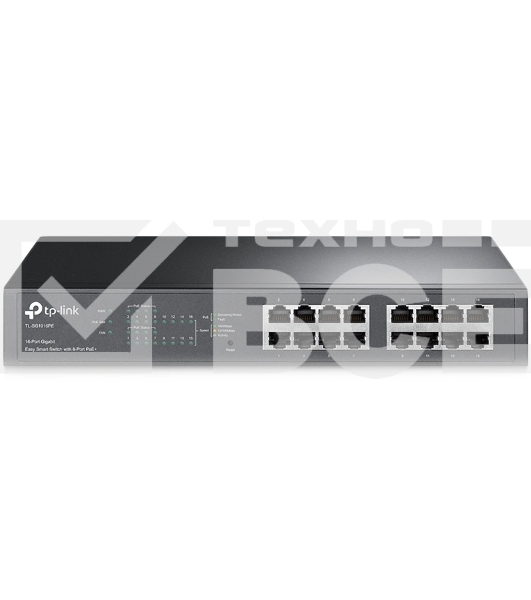 Коммутатор TP-LINK SMB TL-SG1016PE Easy Smart гигабитный 16-портовый коммутатор с 8 портами PoE+