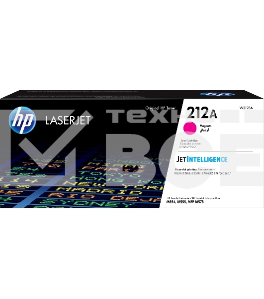 Картридж лазерный Cartridge HP 212A для CLJ Enterprise M554/M555/M578, пурпурный ( 4 500 стр.)